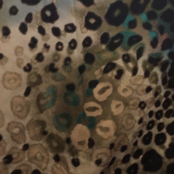 Leopard print slouchy chiffon long sleeve top - Picture 2 of 3